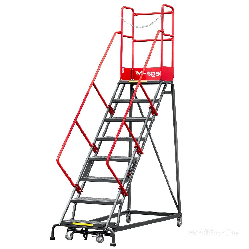 new Mega-M Drabina magazynowa przejezdna Mega-M H 204 cm 8 stopni. warehouse ladder